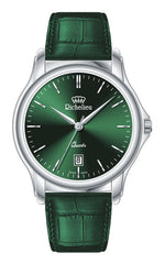 Richelieu Gents Quartz Watch 42mm Green Dial Leather Strap – Swiss Made - NAFALUXE