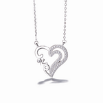 Romantic Heart & Love Script Necklace - NAFALUXE