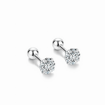 Round Cut Zirconia Stud Earrings Simple Elegant Sparkle - NAFALUXE