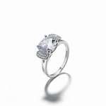 Royal Radiance Ring in Sterling Silver with Pavé Accents - NAFALUXE