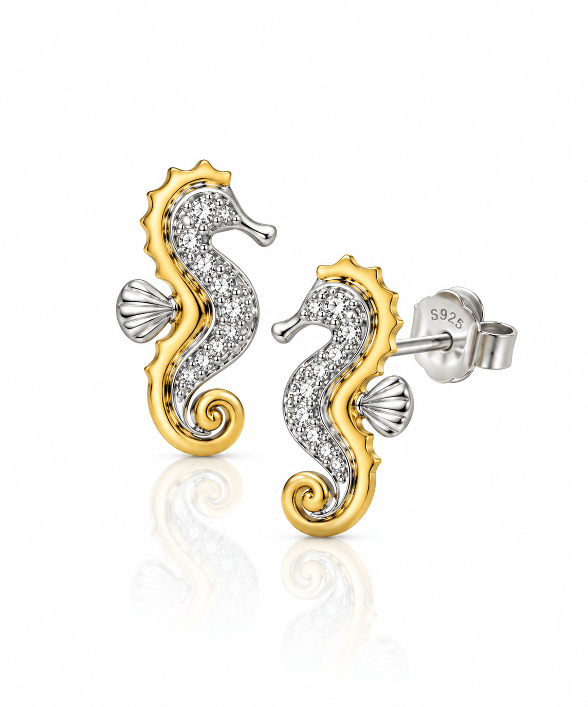 Seahorse Stud Earrings - NAFALUXE