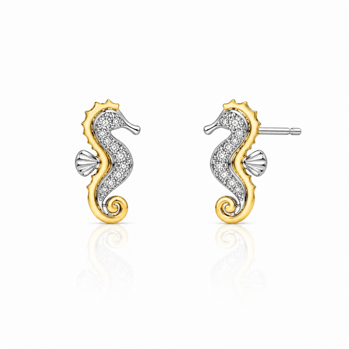Seahorse Stud Earrings - NAFALUXE