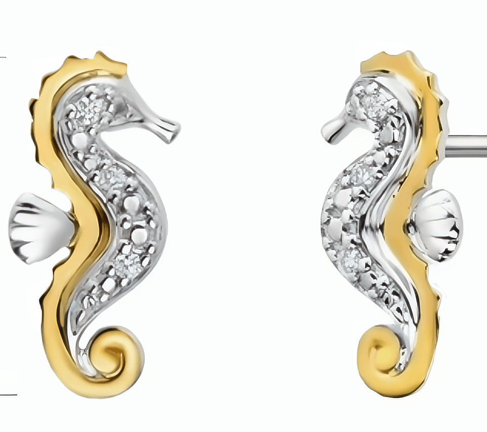 Seahorse Stud Earrings - NAFALUXE