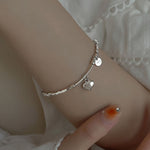 Silver Heart Charm Bracelet - NAFALUXE