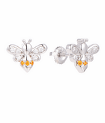 Sparkling Bee Stud Earrings - NAFALUXE