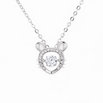 Sparkling Cat Face Necklace – 925 Silver - NAFALUXE