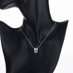Sparkling Owl Pendant Necklace – 925 Silver - NAFALUXE