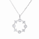 Starlight Circle Pendant – 925 Silver - NAFALUXE