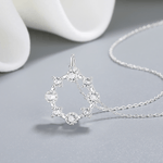 Starlight Circle Pendant – 925 Silver - NAFALUXE