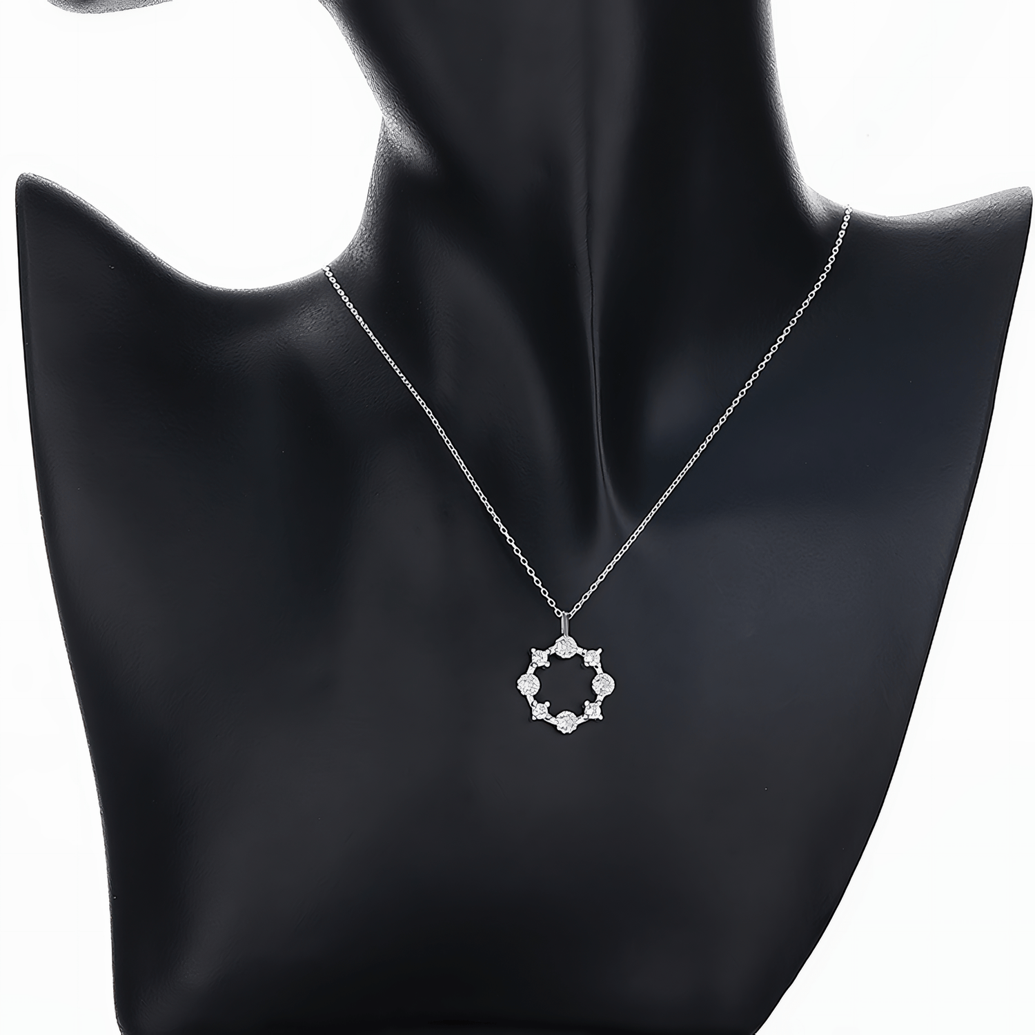 Starlight Circle Pendant – 925 Silver - NAFALUXE