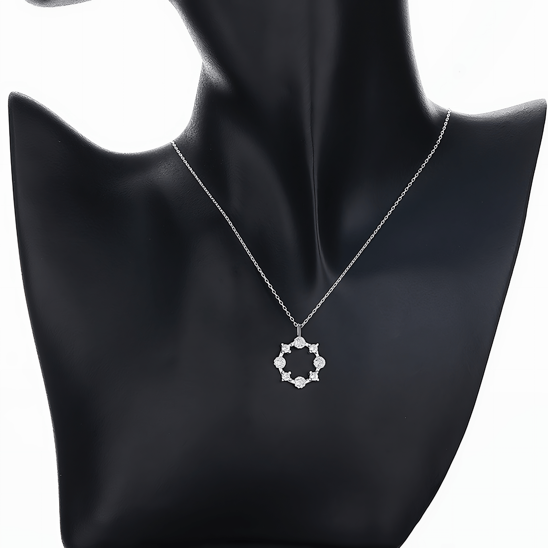 Starlight Circle Pendant – 925 Silver - NAFALUXE