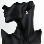 Sterling Silver 925 Hoop Earrings – Red Princess - Cut & Baguette AAA CZ - NAFALUXE
