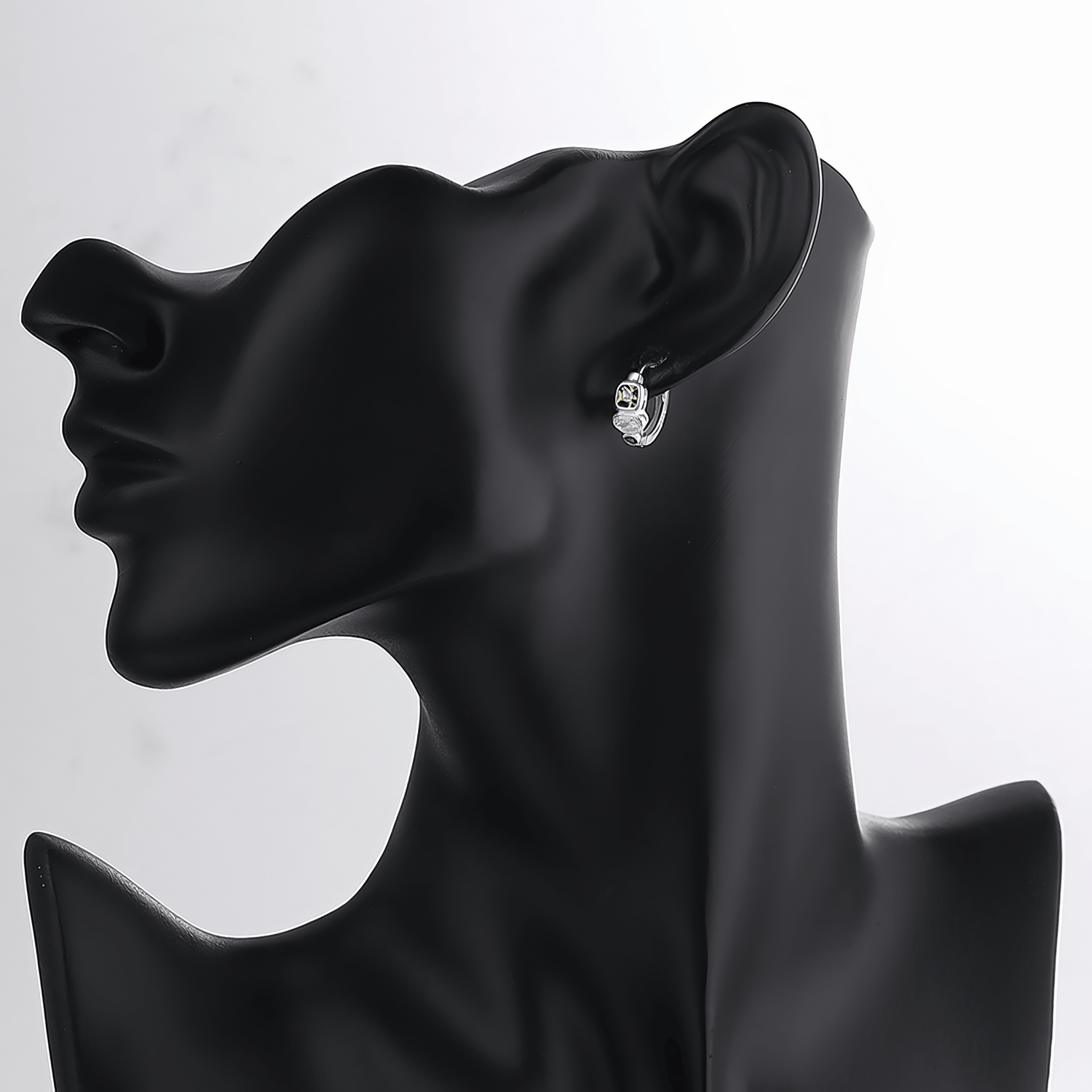 Sterling Silver 925 Hoop Earrings – Trio Color AAA Cubic Zirconia - NAFALUXE