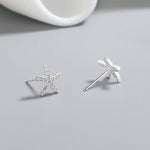 Sterling Silver 925 Starfish Stud Earrings – AAA Cubic Zirconia - NAFALUXE