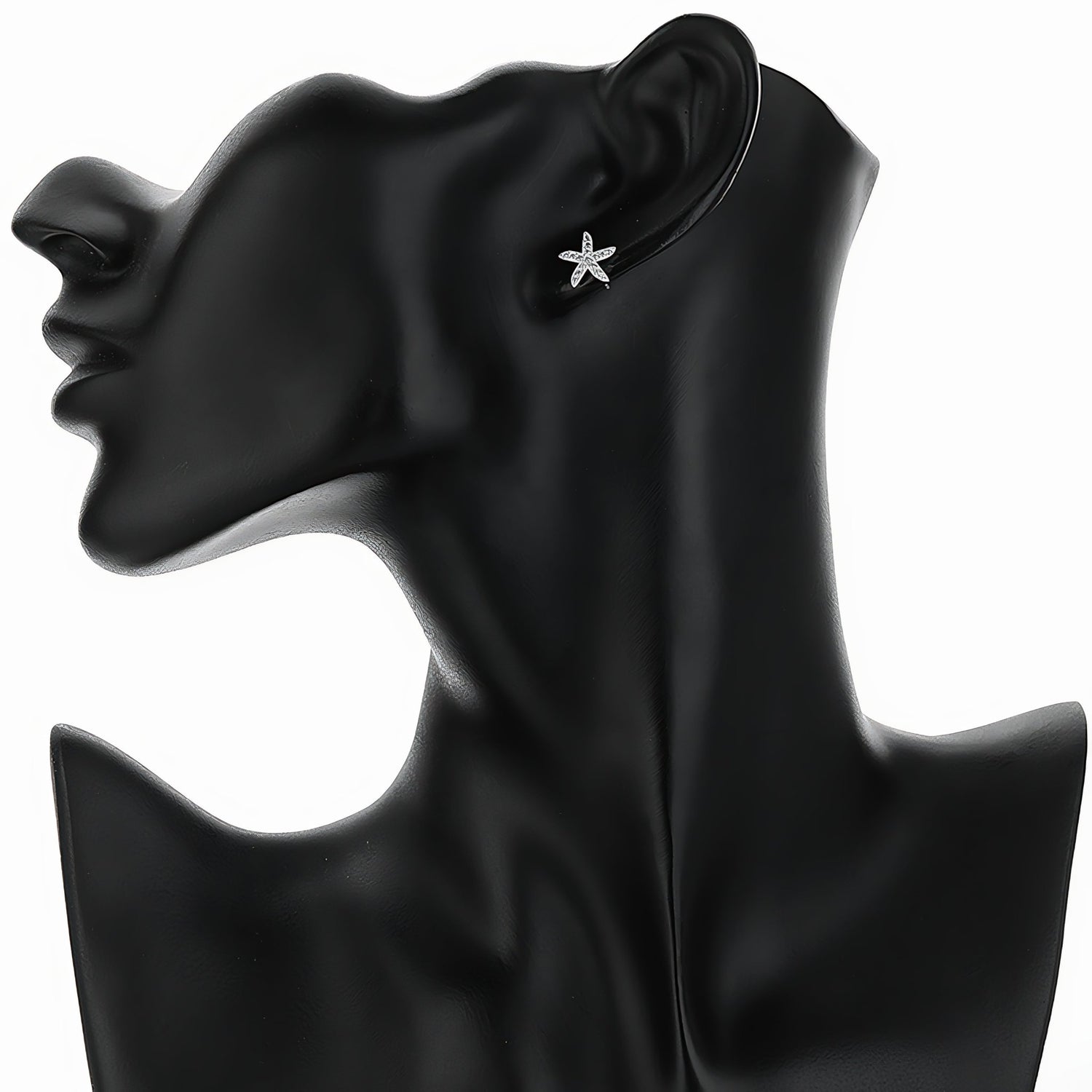 Sterling Silver 925 Starfish Stud Earrings – AAA Cubic Zirconia - NAFALUXE
