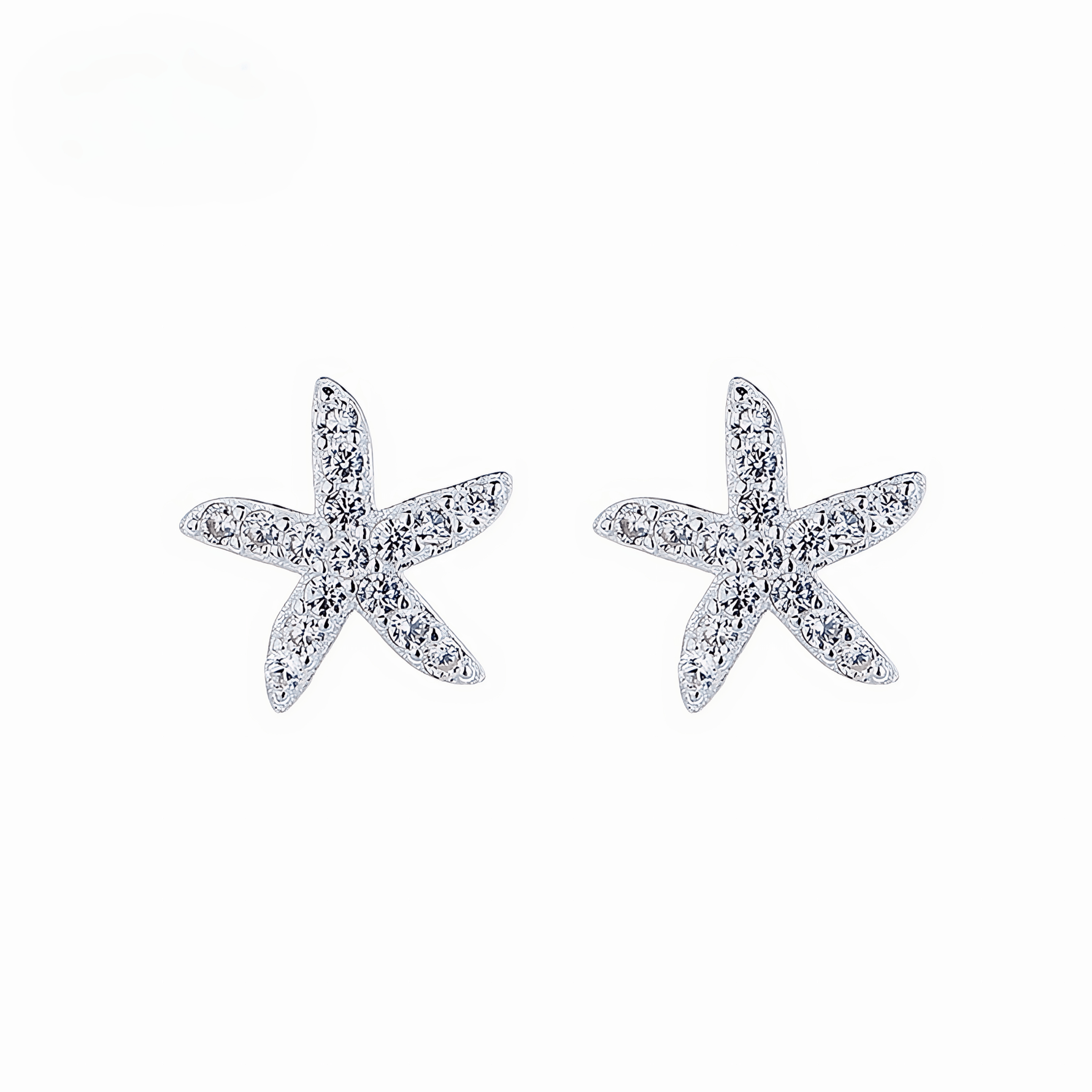 Sterling Silver 925 Starfish Stud Earrings – AAA Cubic Zirconia - NAFALUXE