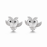 Sterling Silver Owl Studs - NAFALUXE