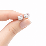 Title: Cute Kitty Bow Stud Earrings – 925 Sterling Silver - NAFALUXE