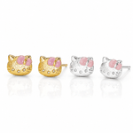 Title: Cute Kitty Bow Stud Earrings – 925 Sterling Silver - NAFALUXE