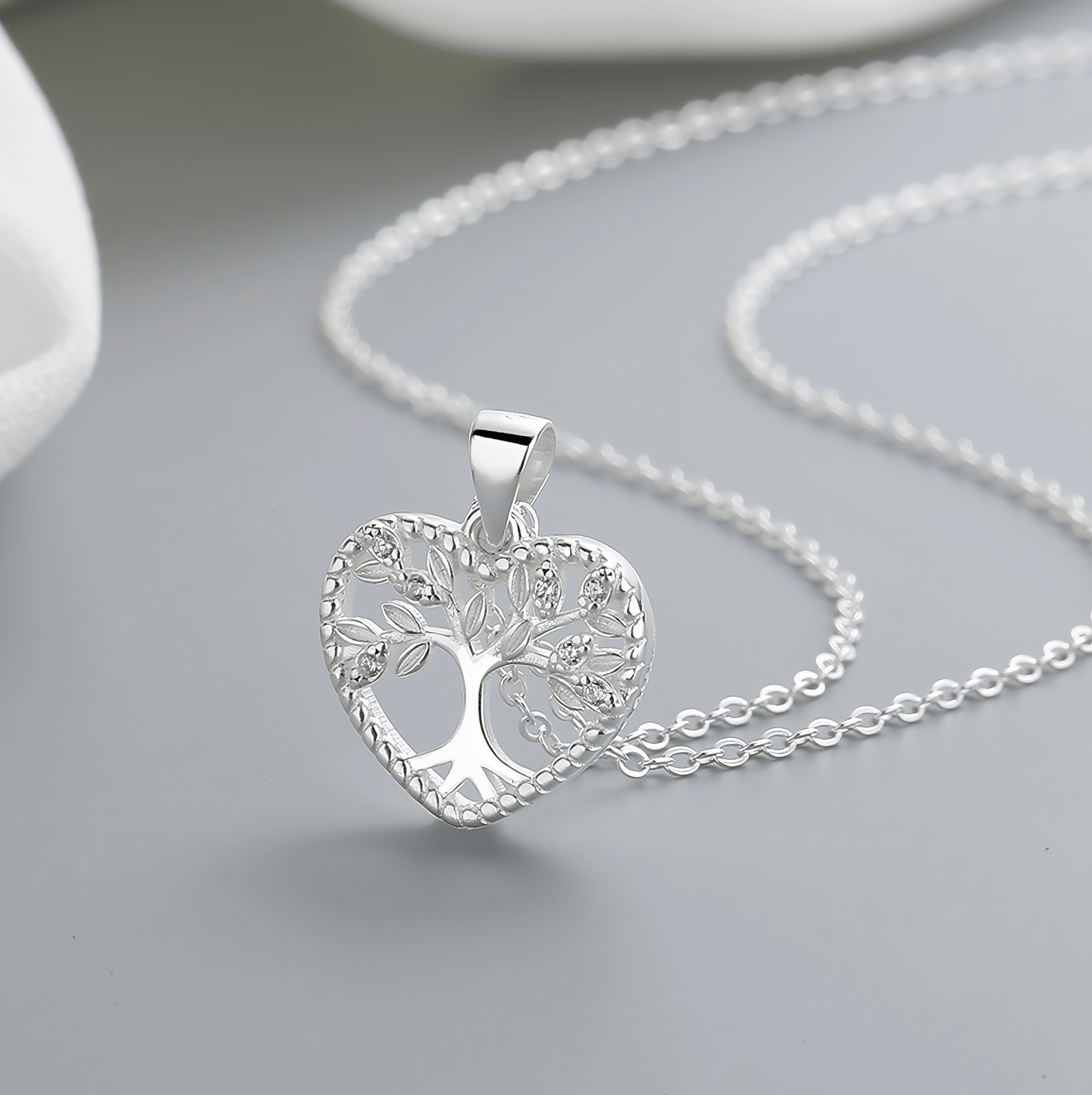 Tree of Life Heart Necklace – 925 Silver - NAFALUXE