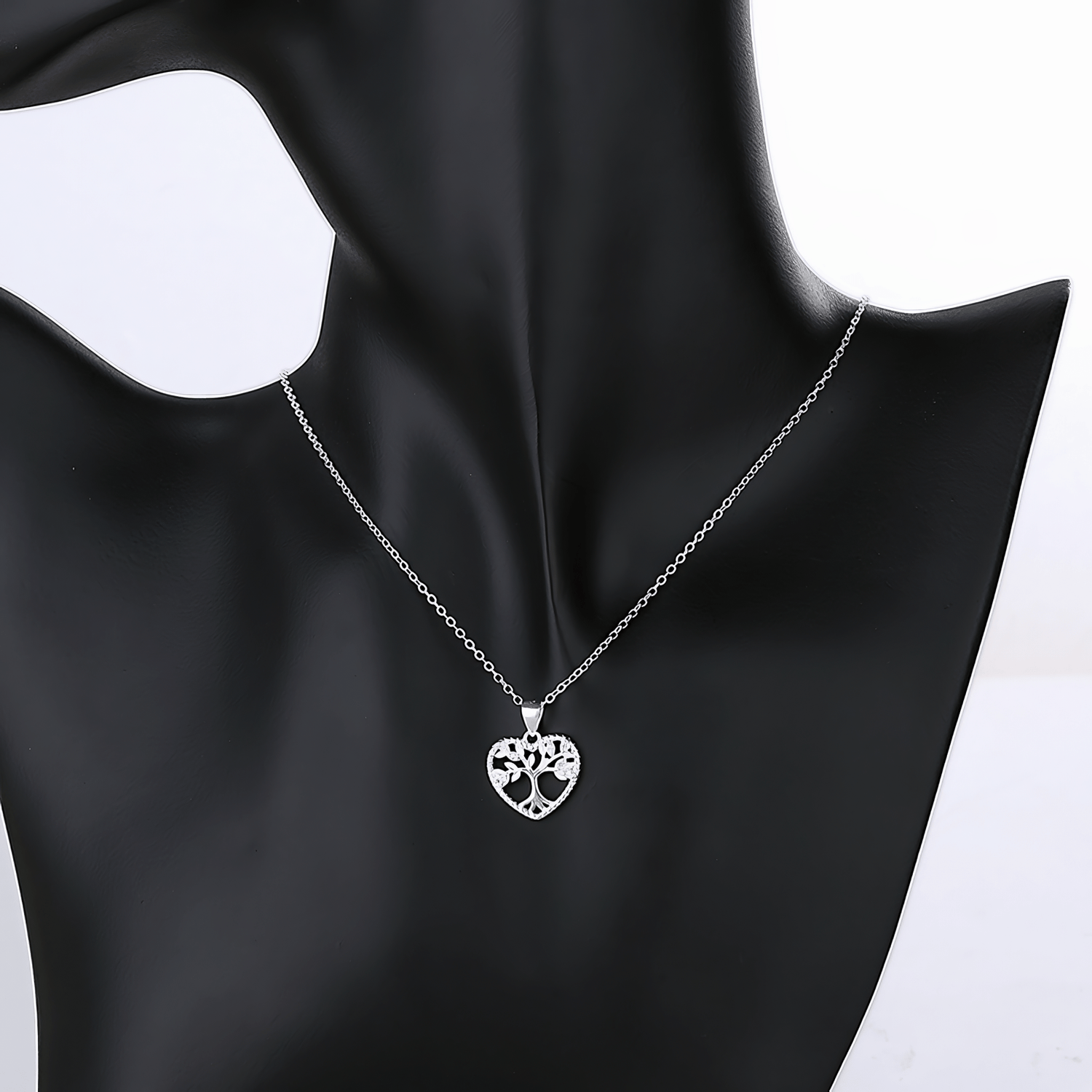 Tree of Life Heart Necklace – 925 Silver - NAFALUXE