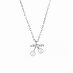 Twin Pearls – Elegant Cherry Design in 925 Silver - NAFALUXE