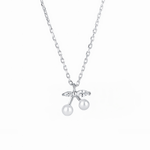 Twin Pearls – Elegant Cherry Design in 925 Silver - NAFALUXE