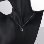 Unicorn Moon Pendant Necklace – 925 Silver - NAFALUXE