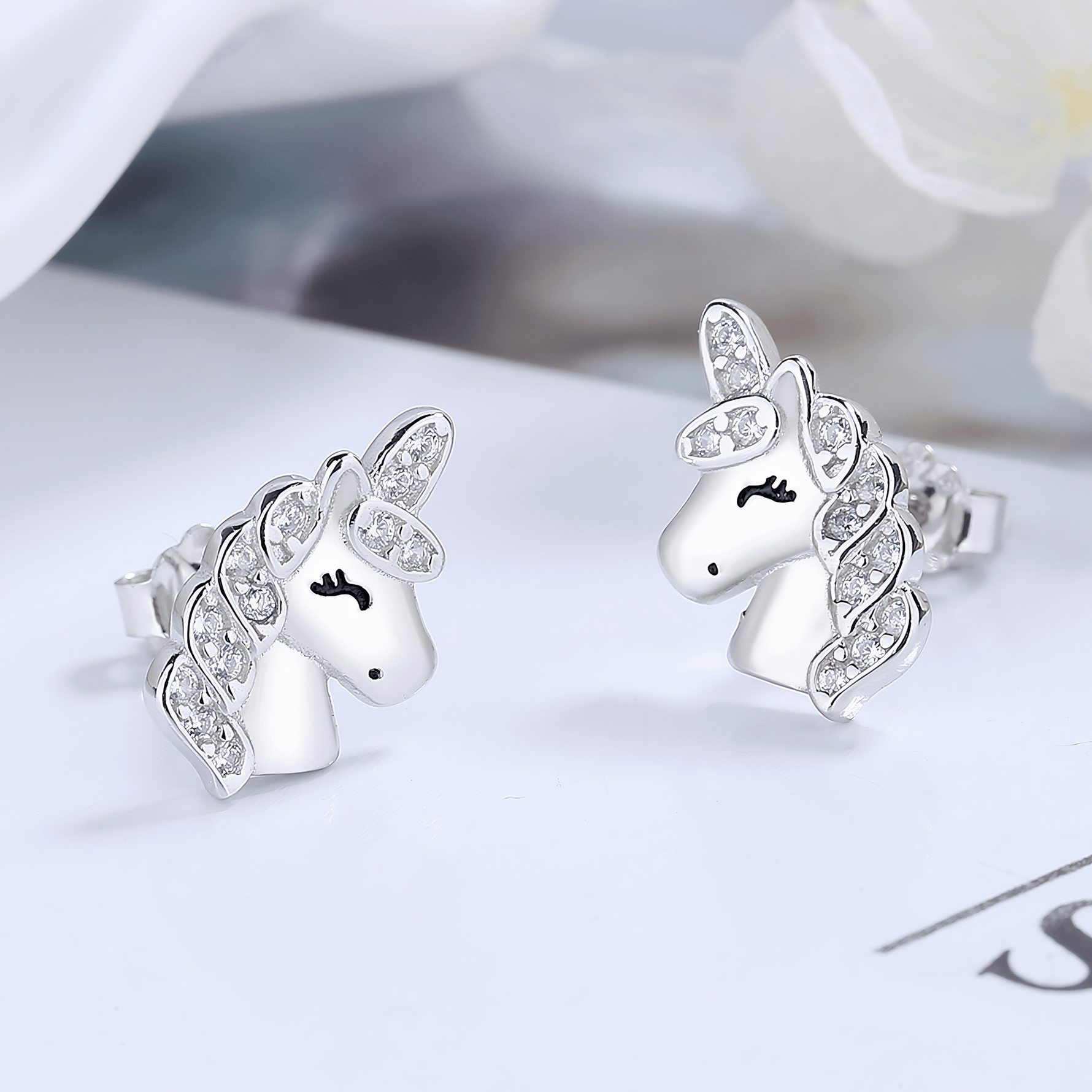 Unicorn Silver Studs - NAFALUXE