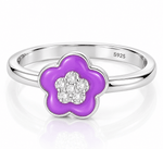 Violet Blossom Ring - NAFALUXE