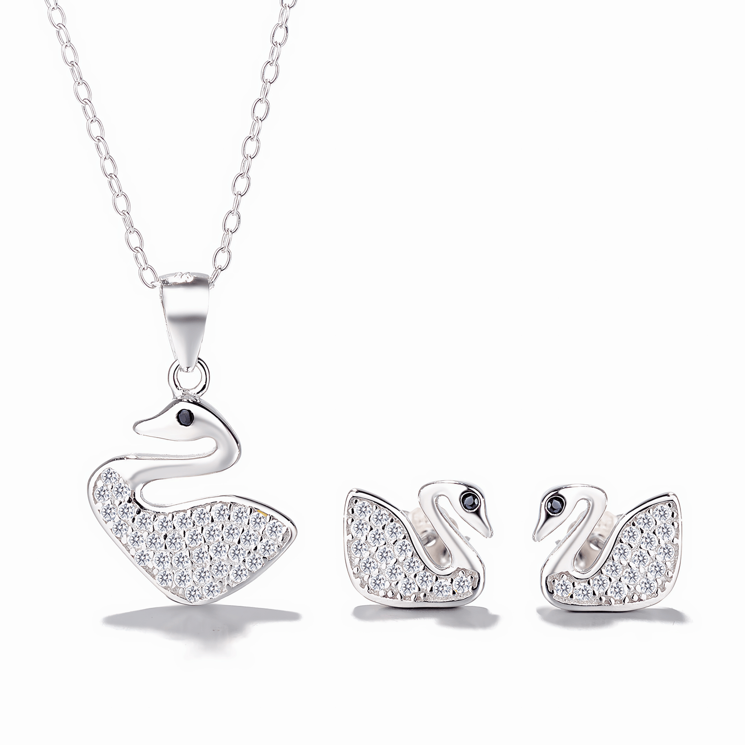wan Jewelry Set – Necklace and Earrings with Sparkling Zirconia - NAFALUXE