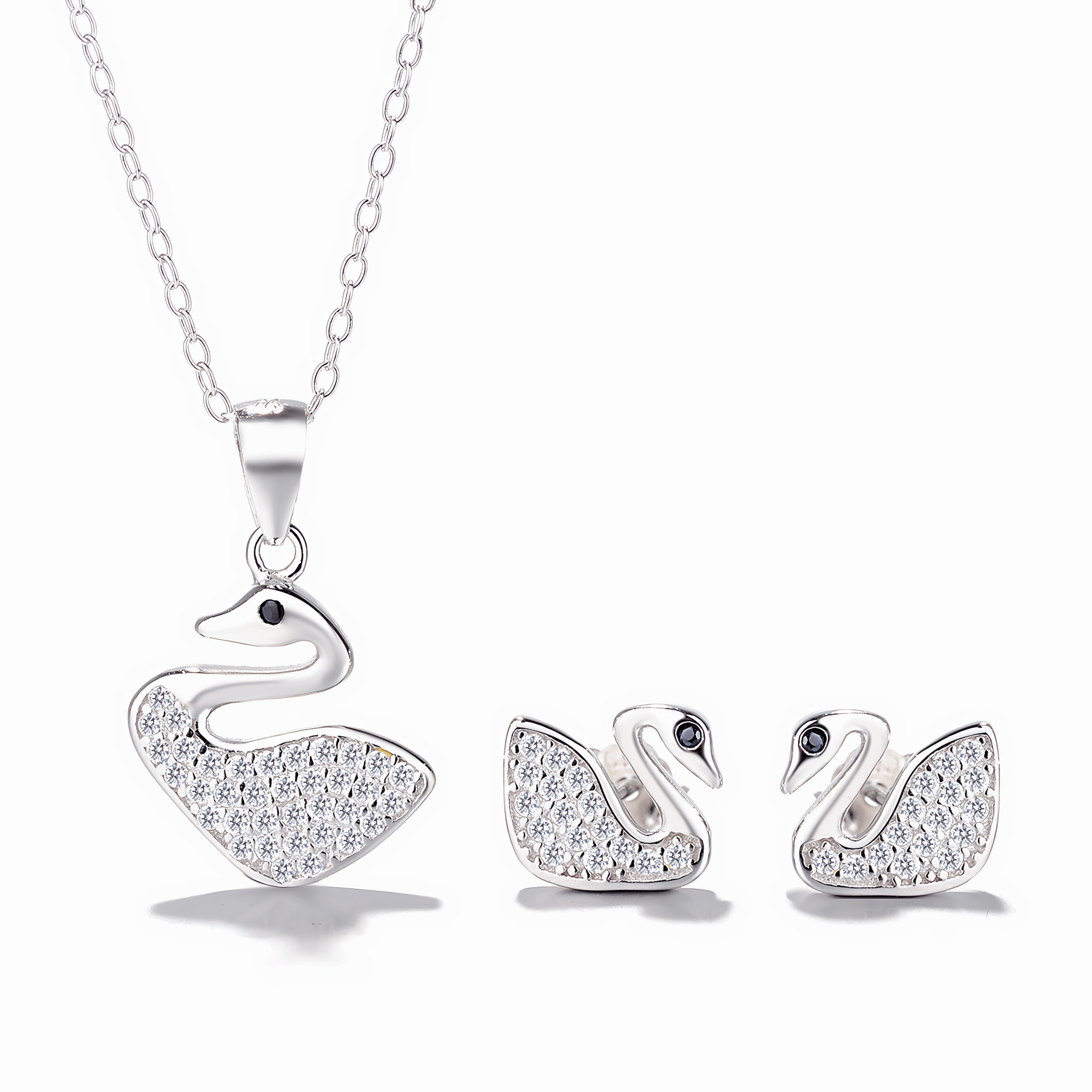 wan Jewelry Set – Necklace and Earrings with Sparkling Zirconia - NAFALUXE